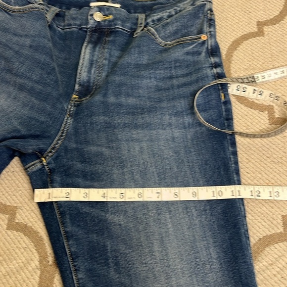 Express 90’s slim high rise FlexX stretch raw hem jeans, large short: 12/14/16 - Picture 7 of 17